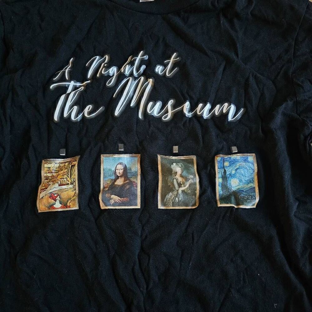 A night at the museum long sleeves t shirt black womens Sz Small